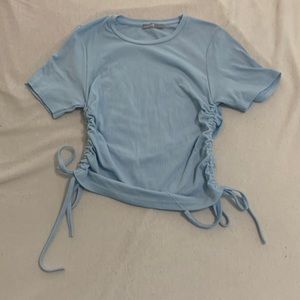 Boutique Light Blue Cropped top